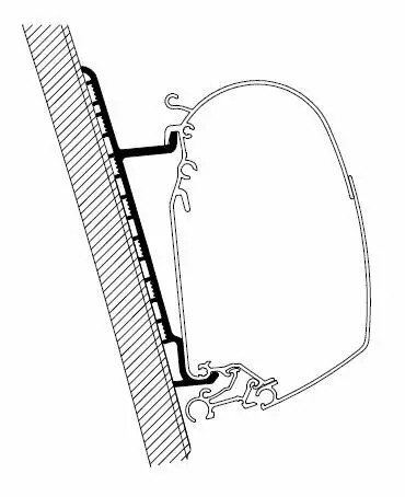 Thule markiisikiinnike Ducato H3 V2 Omnistor: 5200 / 4900 - Seinäkiinnikkeet markiisiin - 309999 - 1