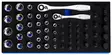 Hylsysarja 1/4", 3/8" Erikoismatalat hylsyt - Työkalumoduulit työkaluvaunuihin - 284-BX619 - 1