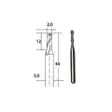 Kovametallijyrsinterä, Ø 2,0 mm - Micromot poraus- ja jyrsintäterät - 28759 - 1