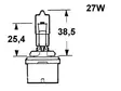 Polttimo 12V H27W/1 PG13 USA - Auton polttimot - 12059 - 1