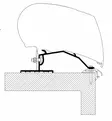 Thule kiinnityssarja kattomarkiisiin 4,5 m - Kattokiinnikkeet markiisiin - 306809 - 1
