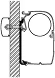 Thule markiisi kiinnikkeet 75 cm 5 kpl Omnistor: 5200 / 8000 / 4900 - Seinäkiinnikkeet markiisiin - 307909 - 1