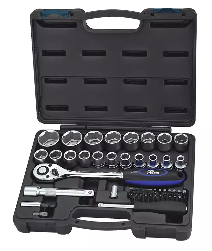 49 osainen Työkalusarja 1/2" vääntiöllä 8-32mm - Hylsysarjat - PP120169 - 2