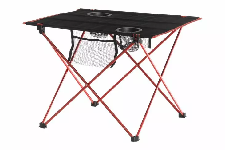 Atom Retkipöytä punaiset jalat 56x40x41 cm - Retkipöydät - 619429 - 1
