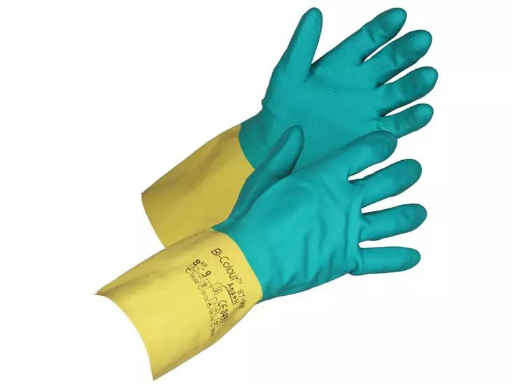 Bi-Colour Kemikaalisuojakäsine koko 9 - Suojakäsineet - 1623-9 - 1