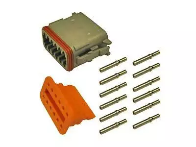 Deutsch DT Liitin / Pistoke 12-pin. Naaras 0.5-1.5mm² - Deutsch-liittimet - 1605-N8K059 - 1