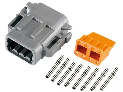 Deutsch DTM Liitin / Pistoke 8-pin. Naaras 0.5mm² - Deutsch-liittimet - 1605-N8K079 - 1