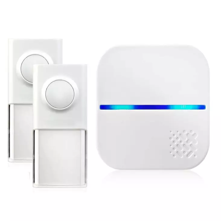 Langaton ovikello 2 lähetintä 58 soittoääntä 230V - Kodin elektroniikka - 8099 - 1