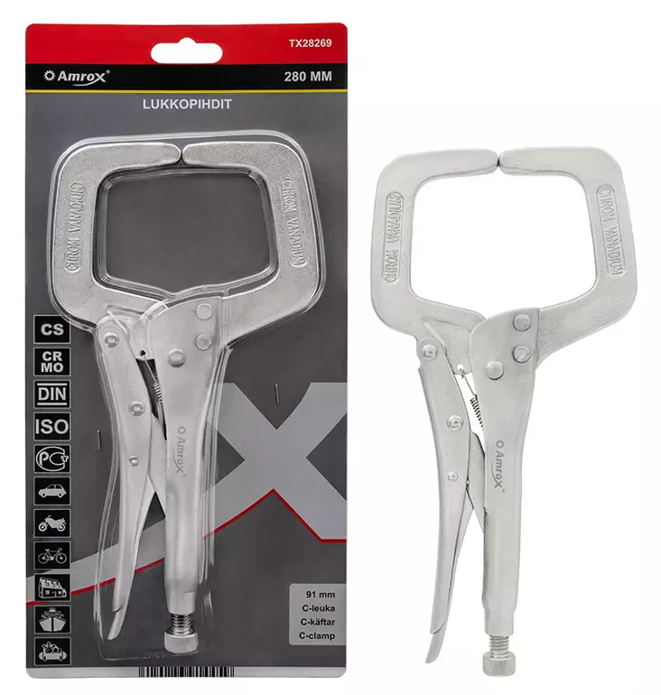 Lukkopihdit 280mm C-Leuka 91mm - Lukkopihdit - TX28269 - 1