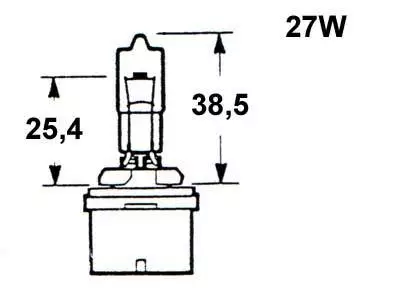 Polttimo 12V H27W/1 PG13 USA - Auton polttimot - 12059 - 1