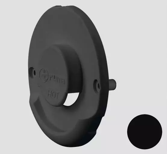 Seinäläpiviennin ulko-osa musta - C-lämmittimien ja Combi varaosat - 36151-09 - 1