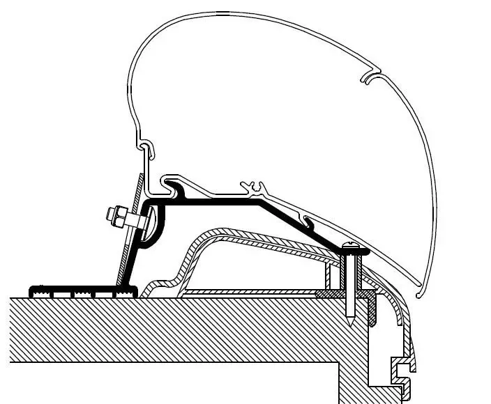 Thule markiisikiinnike Hobby Premium & Ontour 2x 27 cm + 2x 50 cm - Kattokiinnikkeet markiisiin - 309819 - 1