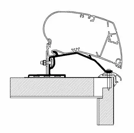 Thule markiisikiinnike katolle 6,0 m Omnistor 9200 / 6300 / 6200 - Kattokiinnikkeet markiisiin - 309959 - 1