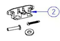 Thule tukijalan keskikiinnike, etupalkkiin 5003, 6200, 8000, 9200 - Thule Omnistor markiisien varaosat - 1500601789 - 1