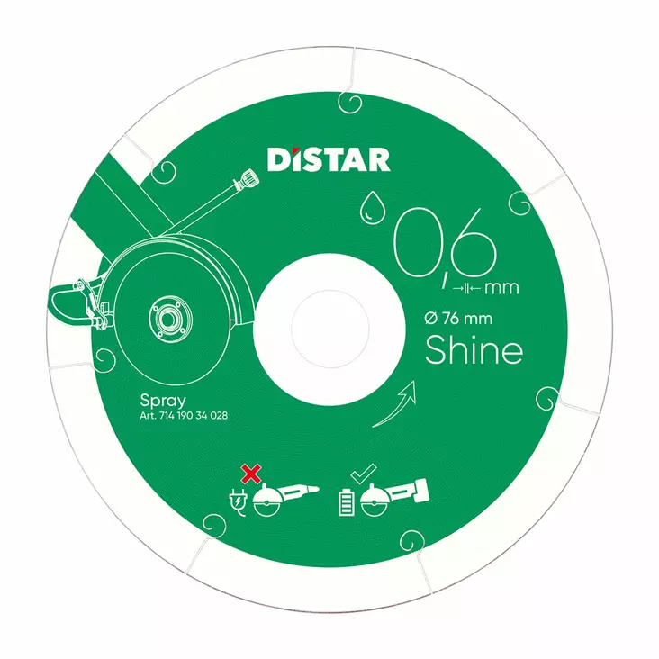 Timanttilaikka Distar 76x0,6 Shine - Timanttilaikat laatoittajille - 11143158059 - 1