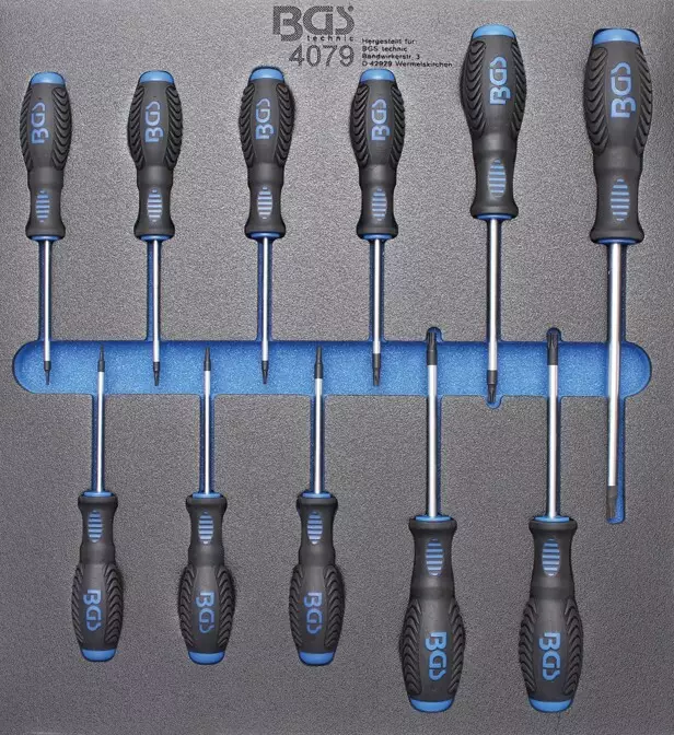 Torx ruuvitalttasarja T6 - TT - Työkalumoduulit työkaluvaunuihin - BGS4079 - 1