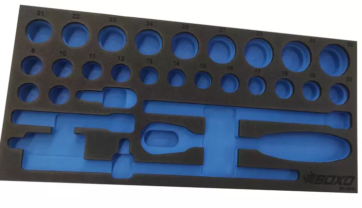 Työkalualusta tyhjä 1/2" hylsysarjalle - Lisävarusteet työkaluvaunuihin - 284-BXE003A - 1