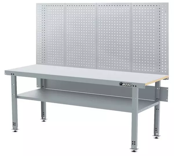 Työpöytä alahyllyllä ja reikälevyllä 2000 mm - Työpöydät - 285-2000A - 1