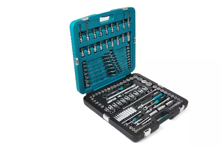 Hylsysarja 120h-räikällä 1/2"+3/8"+1/4" 167-osaa Kamasa - Hylsysarjat - K25018B - 1