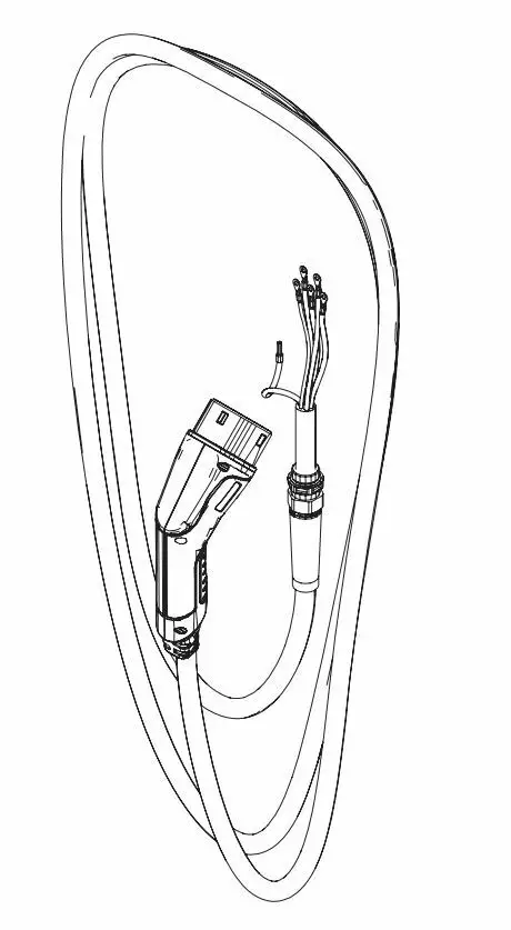 Latauskaapeli, varaosa, 22kW, 4,5m - Sähkö- ja hybridiautojen laturit - W5110354B - 1