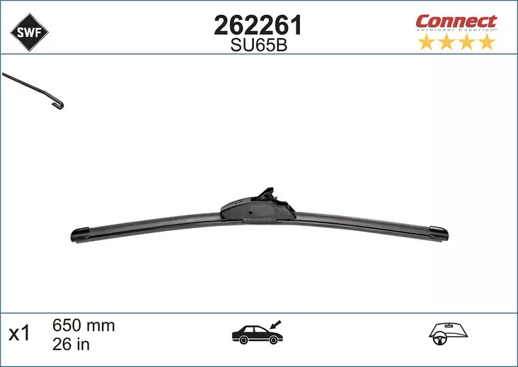 SWF FLATBLADE 65CM - Pyyhkijänsulat - SU65B - 1