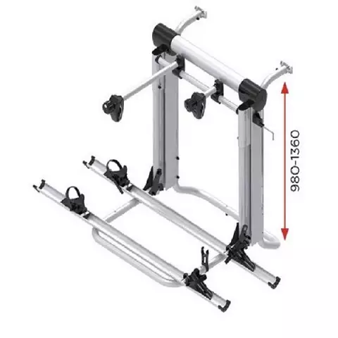 Polkupyöräteline Lift 12V Prostor Korkeus 980-1360 mm - Polkupyörätelineet asuntovaunuun - BKL-STD - 1