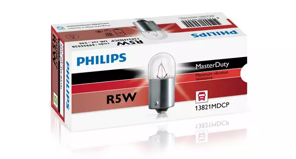 Tärinänkesto Polttimo PHILIPS R5W 24V 5W MASTERDUTY - Auton polttimot - 100-13821MD - 1