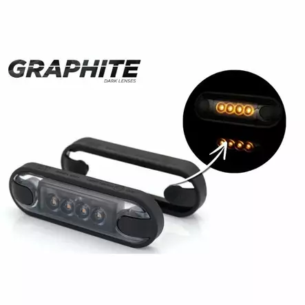 Horpol äärivalo led slim keltainen 12/24V 0,5m kaapeli tummaoptiikka - Äärivalot - 60-LD3211GRAPHITE - 1