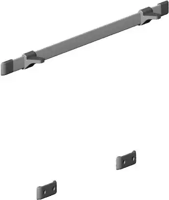 Seinäkisko kiinnityksellä, hopea 950 mm - Ikkunat ja osat - 035-9501SE - 1