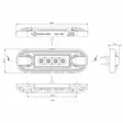 Horpol äärivalo led slim punainen 12/24V 0,5m kaapeli tummaoptiikka - Äärivalot - 60-LD3212GRAPHITE - 3