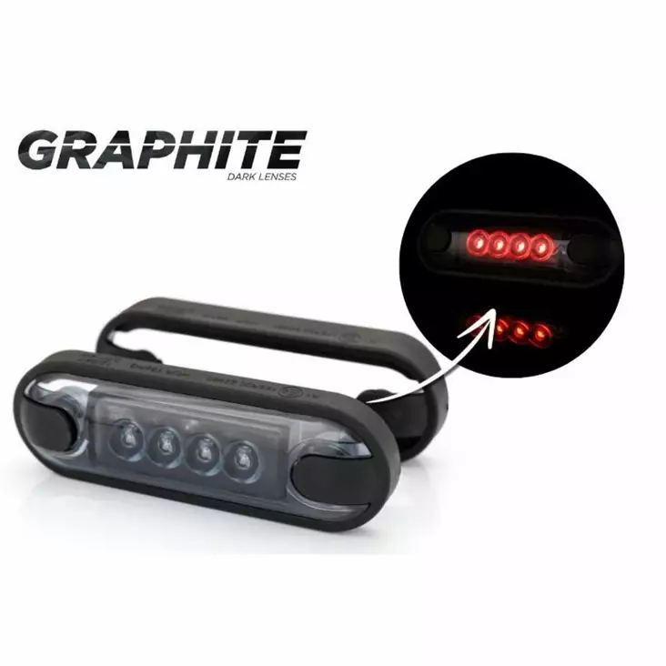 Horpol äärivalo led slim punainen 12/24V 0,5m kaapeli tummaoptiikka - Äärivalot - 60-LD3212GRAPHITE - 1
