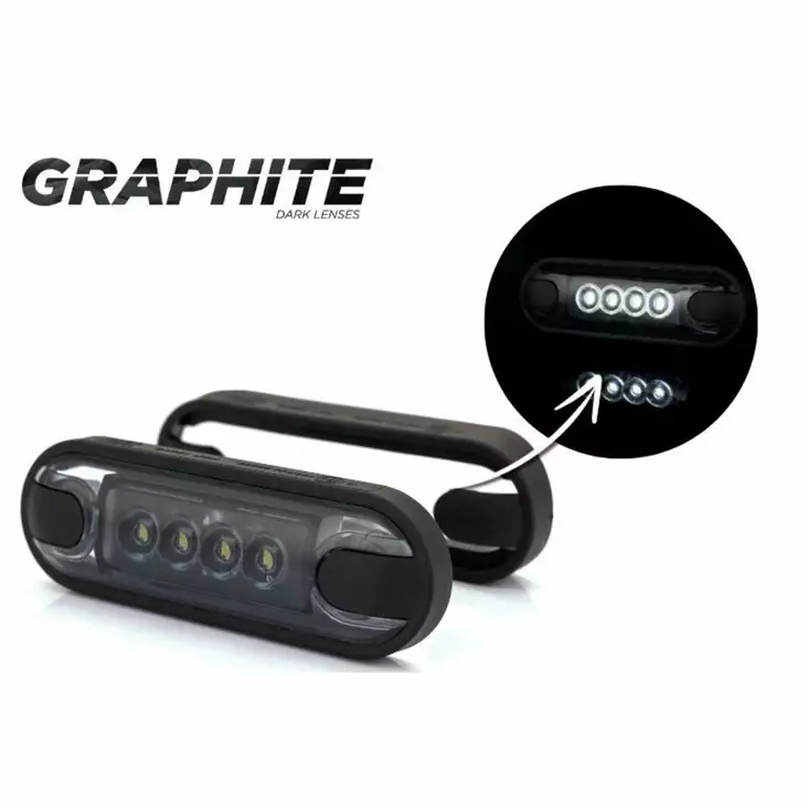 Horpol äärivalo led slim valkoinen 12/24V 0,5m kaapeli tummaoptiikka - Äärivalot - 60-LD3210GRAPHITE - 1