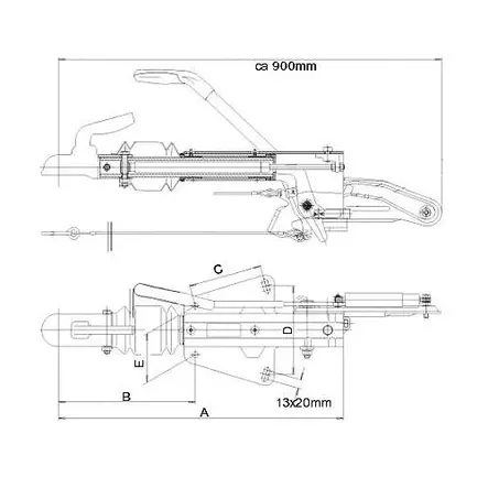 Työntöjarru knott KF20 2000kg vetopää Knott KF 20 2000kg - Vetopäät - 2000KF - 2