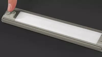 LED Sisävalo Kapea Hipaisukytkimellä 12V 260x40x11 mm Hopea - LED-sisävalot - 1614-40260G - 2