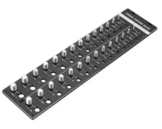 Mutteri- ja pulttikokomittari 28-osainen metrinen ja tuumakokoinen kierretesteri - Mitat - KIERRETULKKI - 1