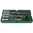 SATA TK-SRJ 1/2" HYLSYT,RÄIKKÄ,TARVIKKEET 26-OS - Hylsysarjat - ST09915SJ - 1
