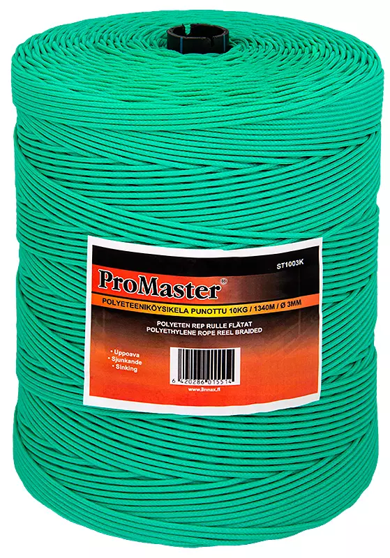 Köysikela PE 3 mm punottu 10 kg 1340 m - Köydet, narut ja vaijerit - ST1003K - 1