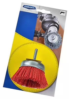 Nailon Karakuppiharja 75mm Punainen - Nailon- ja teräsharjat - 246-P600991K - 1