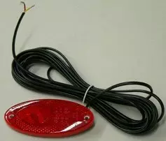 Seisontavalo punainen upotettava LED 101,6x45 johto 5 m - Äärivalot - 0900373L - 1