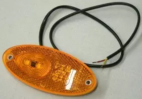 Sivuvalo keltainen LED 101.6x45 johto 0,5m 6501230004 - Äärivalot - 0900367L - 1