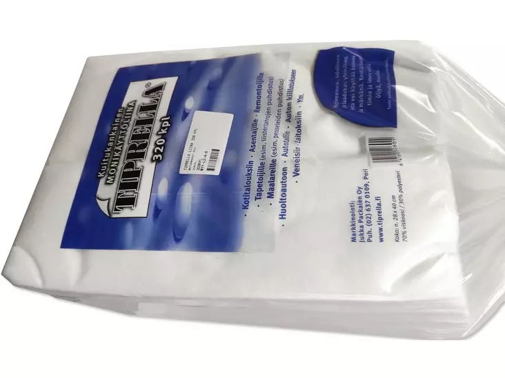 Tiprella liina 320 kpl 28 x 40 cm nukkaamaton, monikäyttöliina yleiskäyttöön - Liinat ja rätit - 320KPL - 1