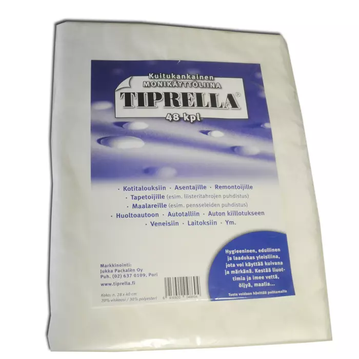 Tiprella liina 48 kpl 28 x 40 cm nukkaamaton, monikäyttöliina yleiskäyttöön - Auton Pesuvälineet - 48KPL - 1