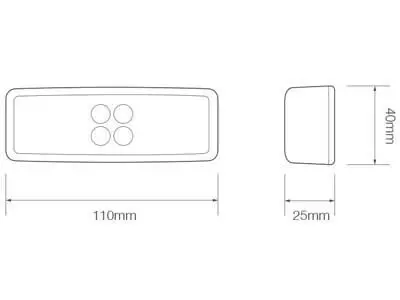 Sivuäärivalo - Äärivalot - 1614-1490AM - 2