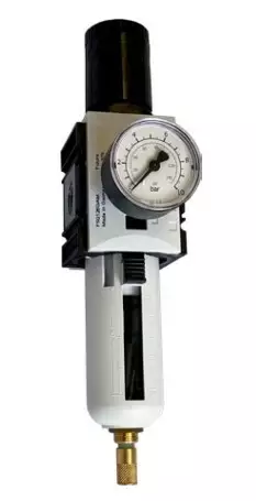 Paineensäädin ja suodatin 3/4" 12000 l/min 85 x 93 x 329 mm 0,5 - 8 bar - Muut paineilmakoneet ja tarvikkeet - 283-KFR4348GAM - 1