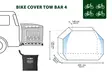 Polkupyöränsuojus Tow Bar 4 -pyörälle Brunner - Suojapeitteet pyörille ja varoitusmerkit - 7130203N - 9