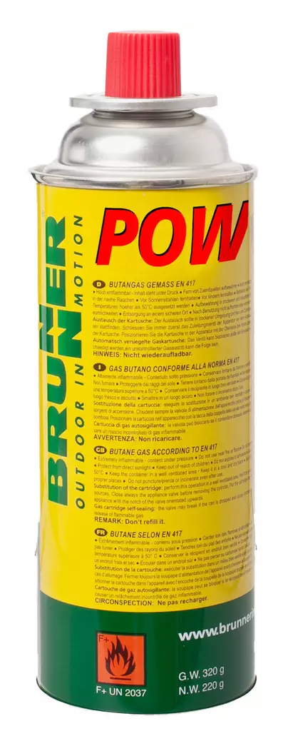 Brunner täyttöpullo Powergas, 227g - Karavaanarin tärkeimmät tarvikkeet - 0708021N - 1