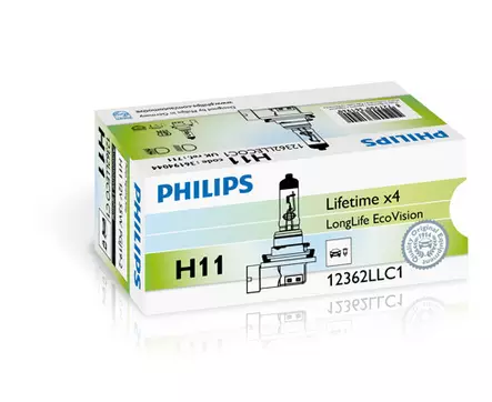 Autolamppu Philips H11 12V 55W LONGLIFE ECOVI - Auton polttimot - 100-12362LLECO - 1