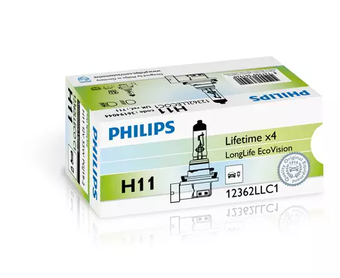 Autolamppu Philips H11 12V 55W LONGLIFE ECOVI - Auton polttimot - 100-12362LLECO - 1