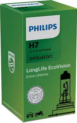 Autolamppu Philips H7 12V 55W LONGLIFE ECOVIS - Auton polttimot - 100-12972LLECO - 1