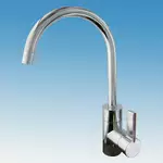 Comet vipusekoitushana Lucca kromattu, katkaisijalla, liitoslet - Hanat ja suihkutarvikkeet - 0600108P - 1